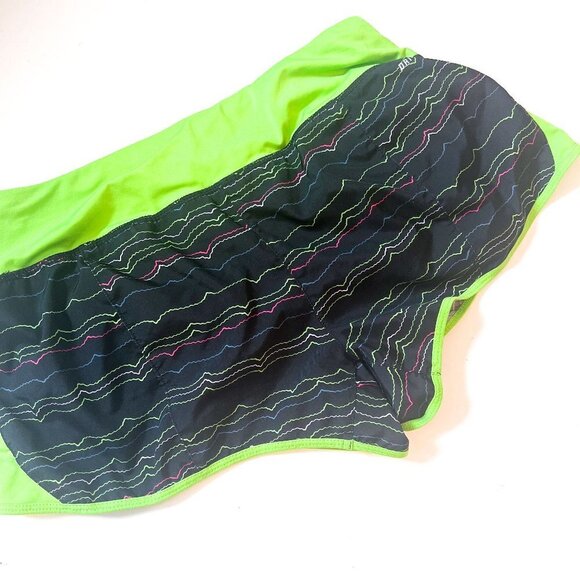 Nike Dri Fit Crew Running Short Black and Green Size Medium - Picture 2 of 12